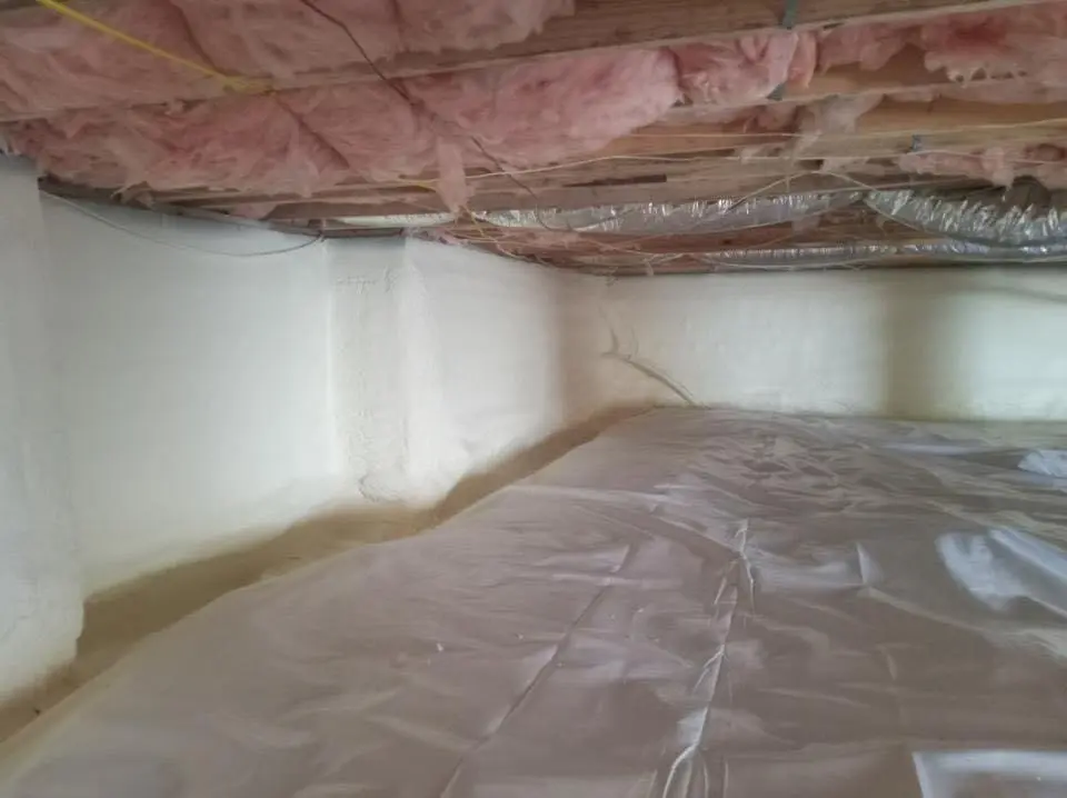 Crawl space encapsulation with closed-cell spray foam for Roof Waterproofing in Morristown